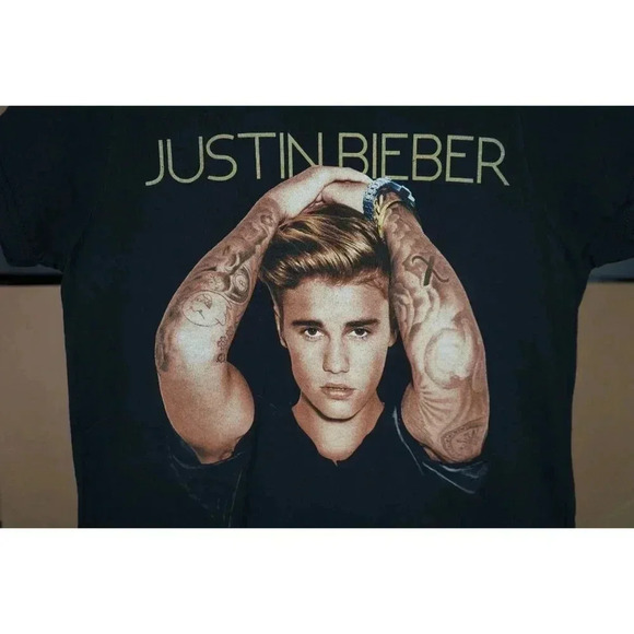 Justin Bieber Tshirt Black Women's S 2016 #449 - Picture 3 of 4